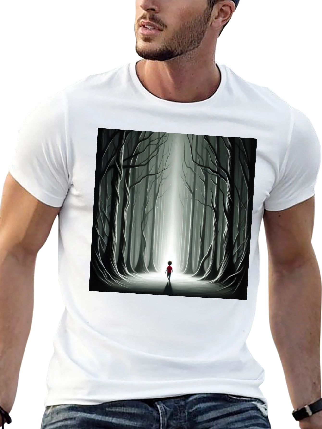 Mystic Forest Graphic Tee - Unisex Black T-Shirt