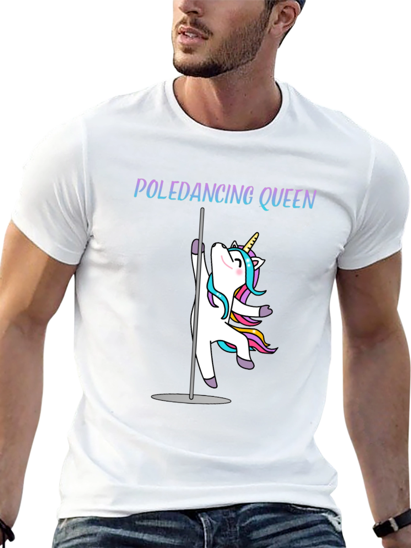 Poledancing Queen T-Shirt - Unicorn Design
