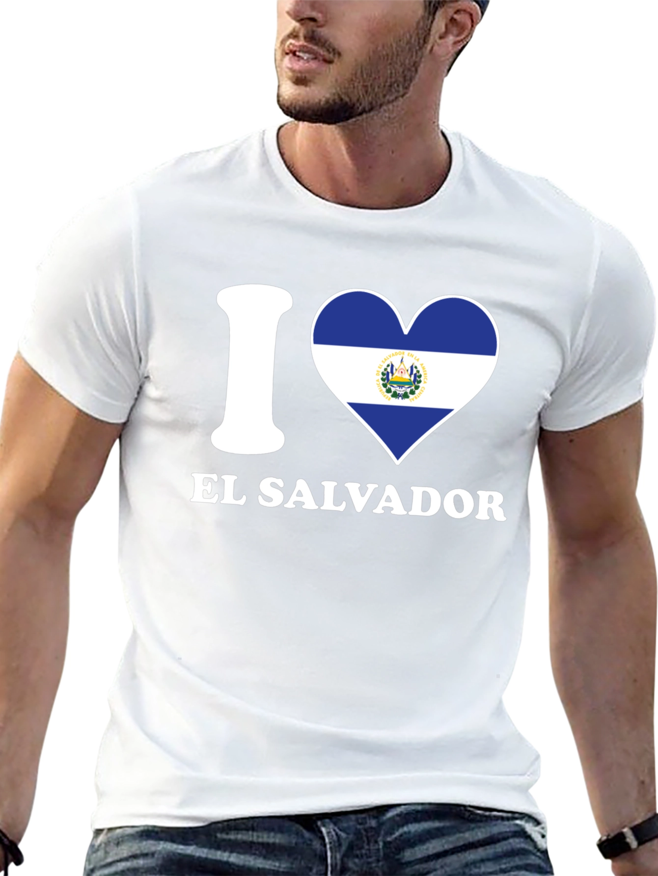 I Heart El Salvador Flag Graphic T-Shirt
