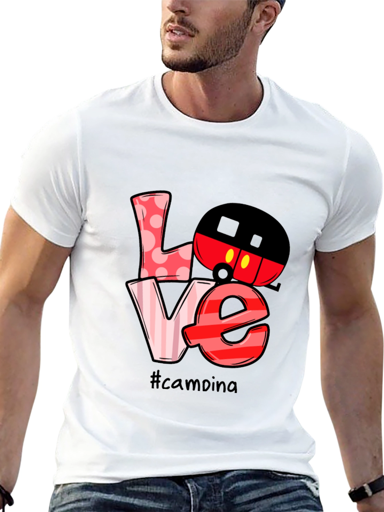Camping Mickey Mouse Love Graphic T-Shirt