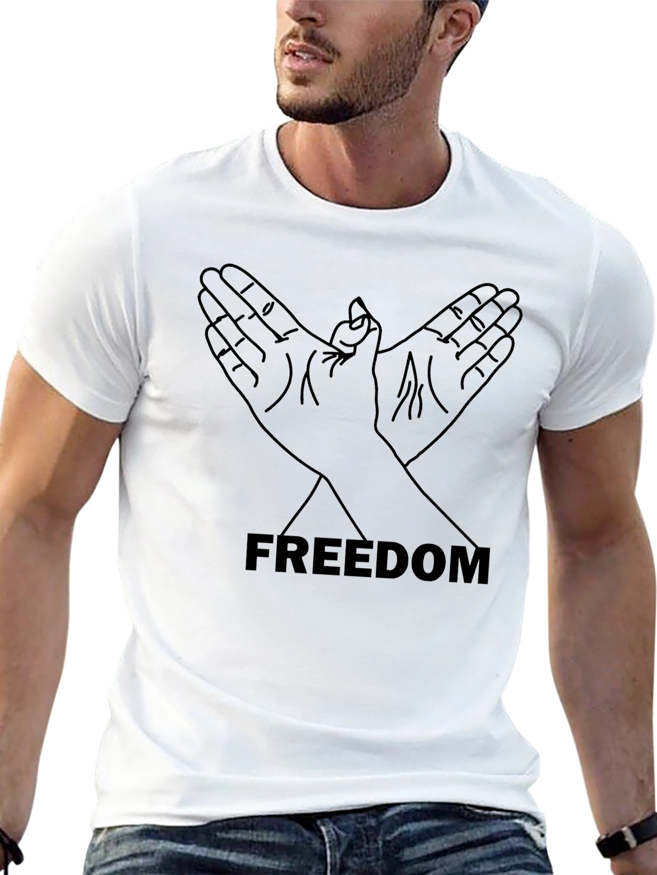Freedom Dove Hand Sign Graphic Tee