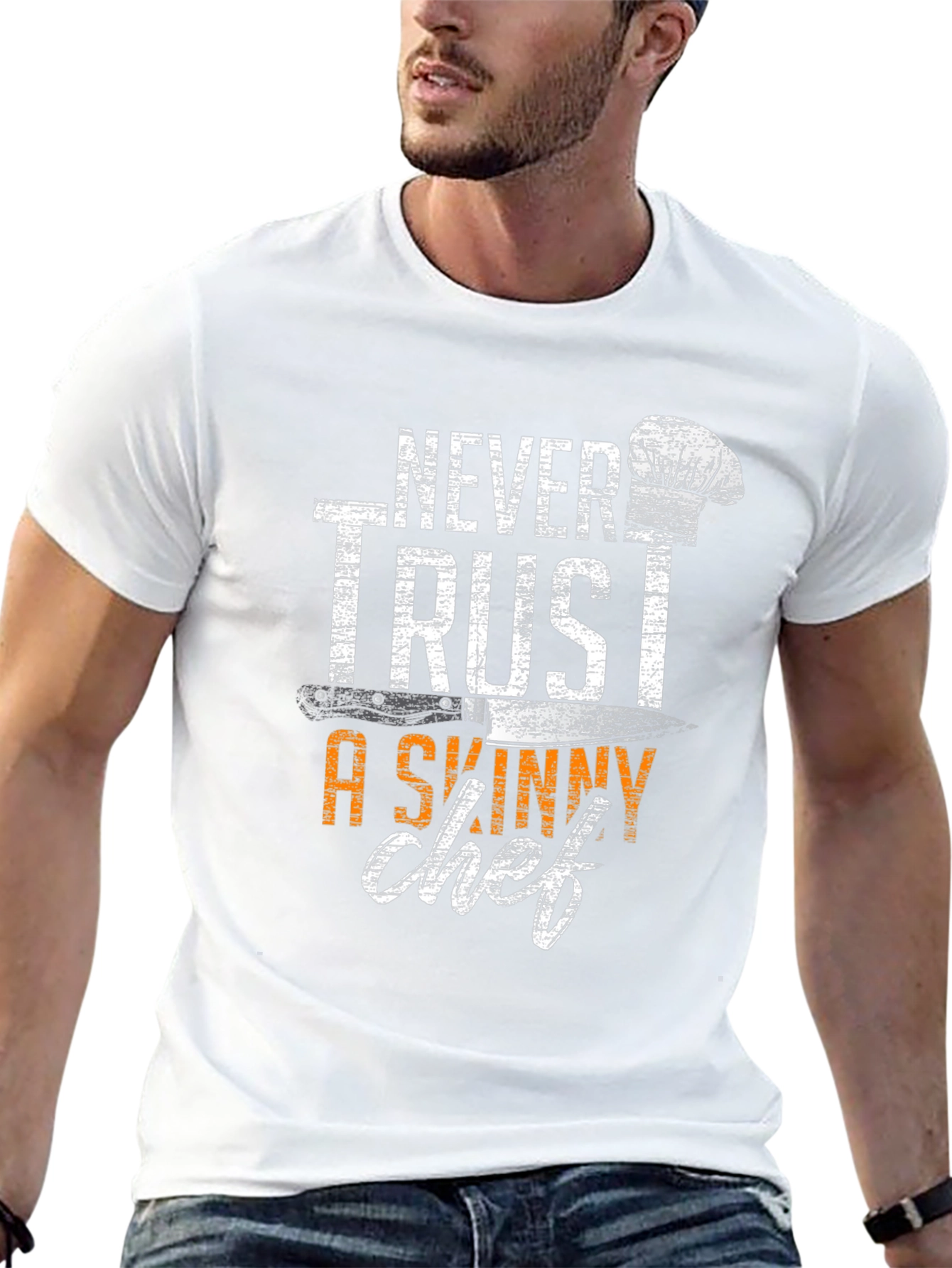 Never Trust A Skinny Chef Graphic T-Shirt