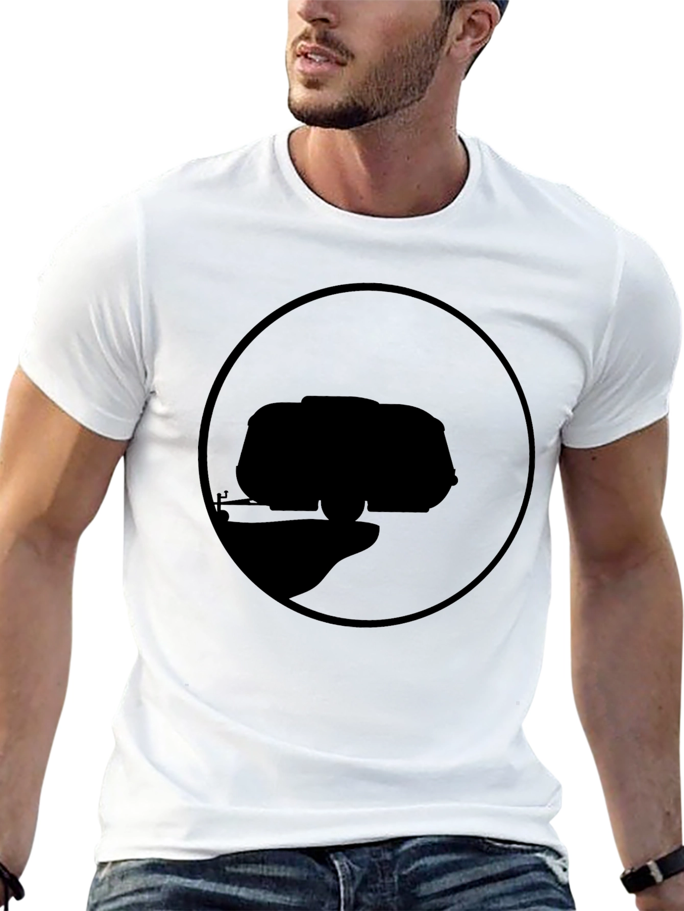 Abstract Black Graphic Tee