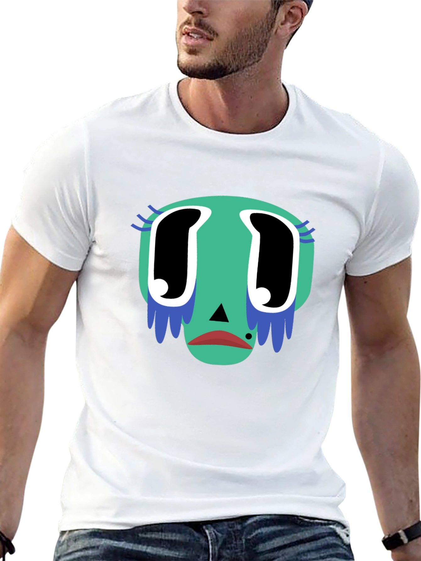 Sad Graphic Tee - Unique Art T-Shirt