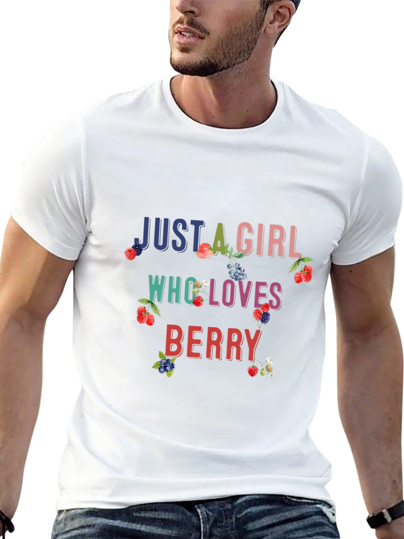 Just A Girl Who Loves Berry Black T-Shirt