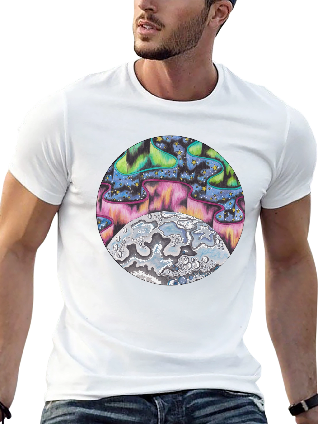 Aurora Moon Graphic T-Shirt
