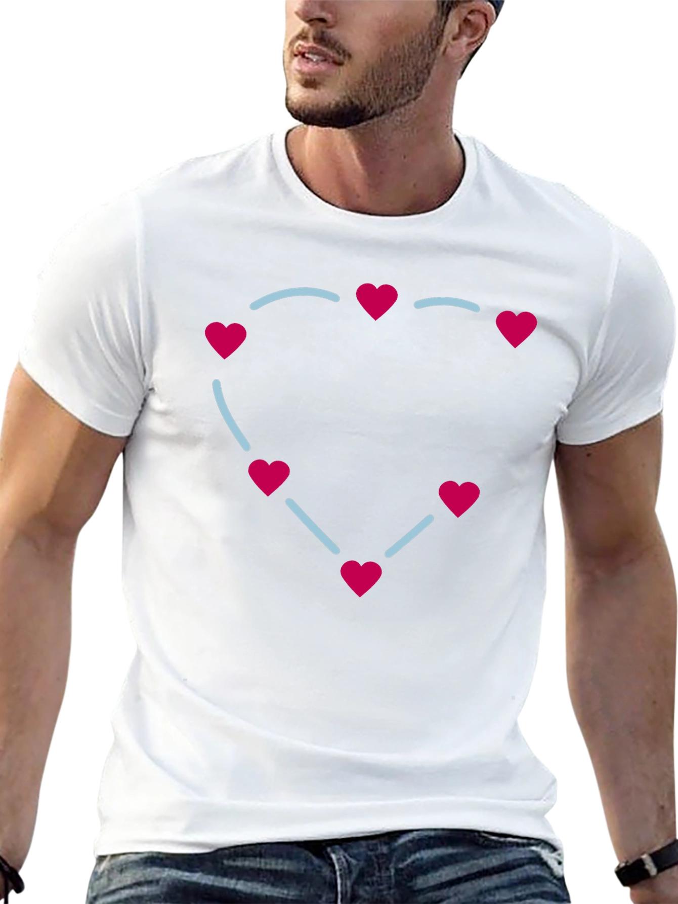 Heart Constellation Graphic Tee - Soft Cotton Blend