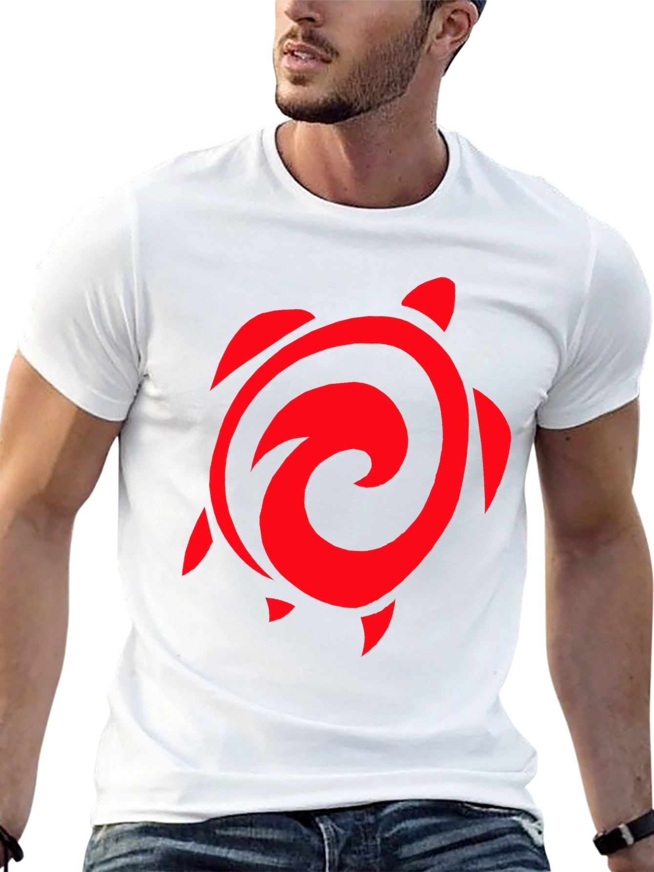 Red Turtle Graphic Black T-Shirt