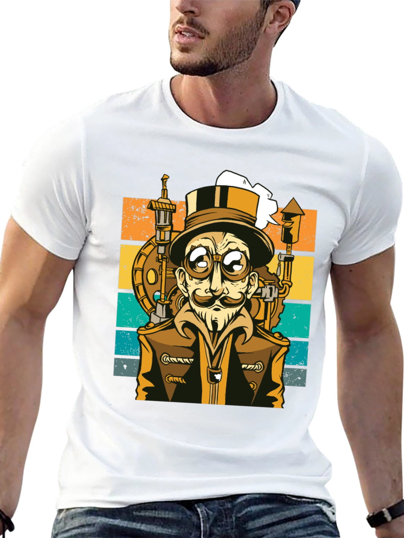Steampunk Character Graphic Tee