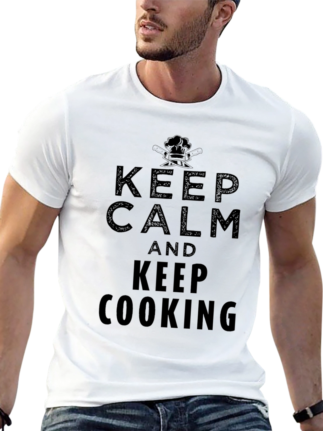 Keep Calm and Keep Cooking T-Shirt - Black