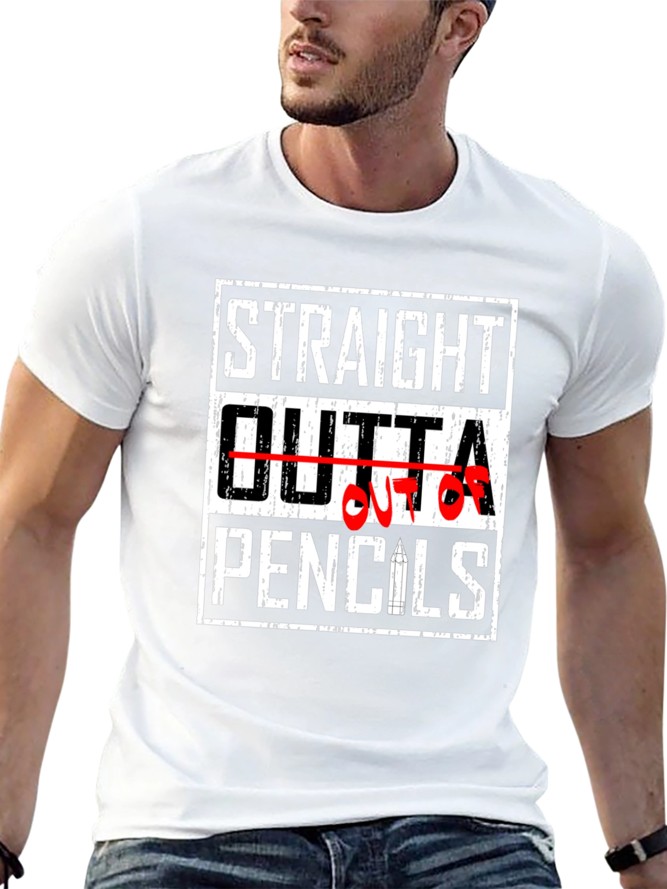 Straight Outta Pencils Graphic T-Shirt