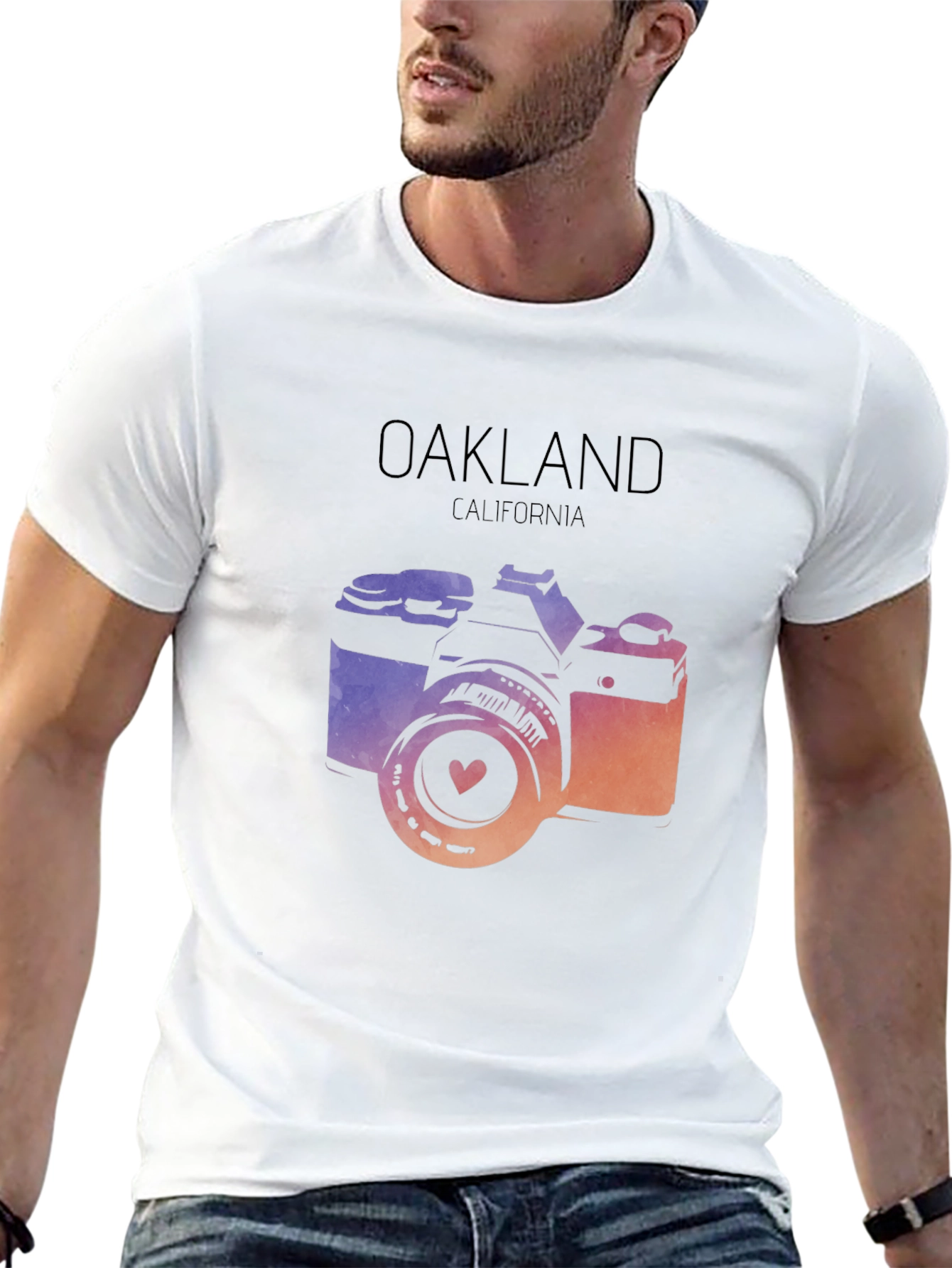Oakland California Camera Graphic T-Shirt