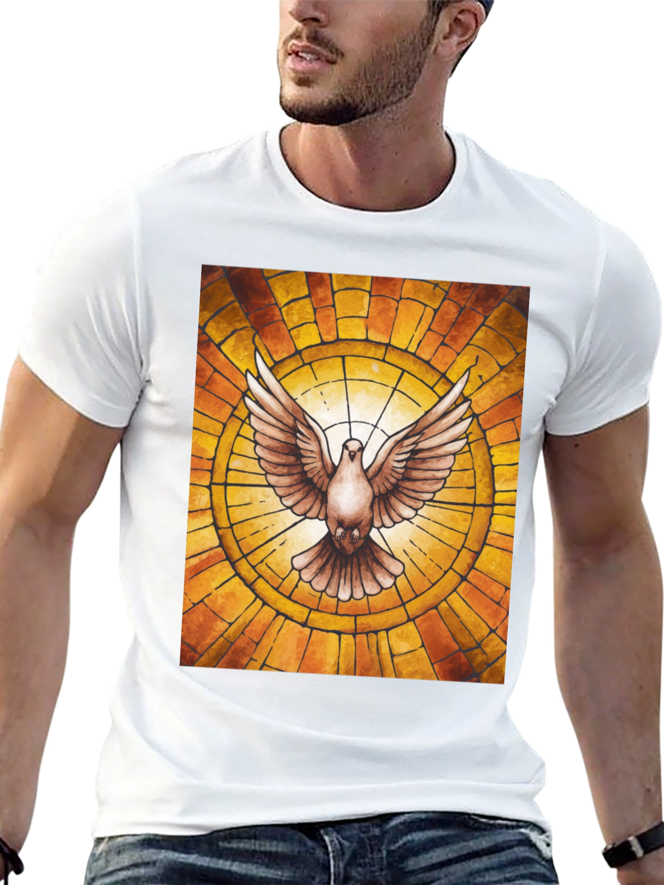 Dove Stained Glass Graphic Tee