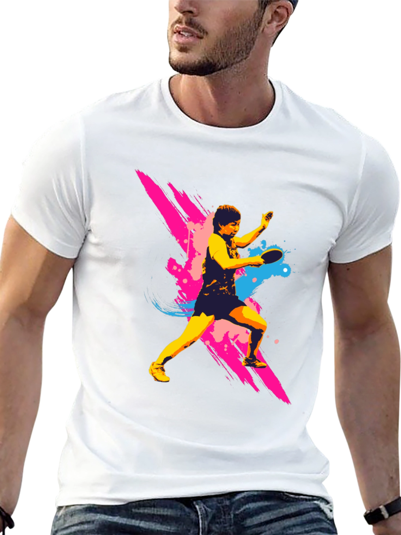 Ping Pong Player Graphic T-Shirt