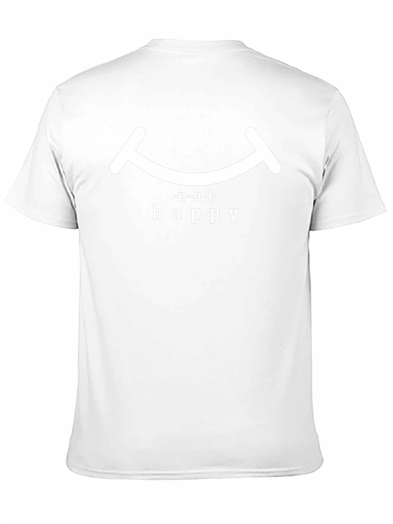 Not Happy Graphic Tee - Black Cotton T-Shirt