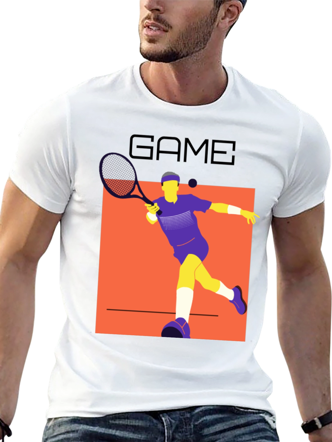 Tennis Game Graphic T-Shirt - Modern Athlete Style