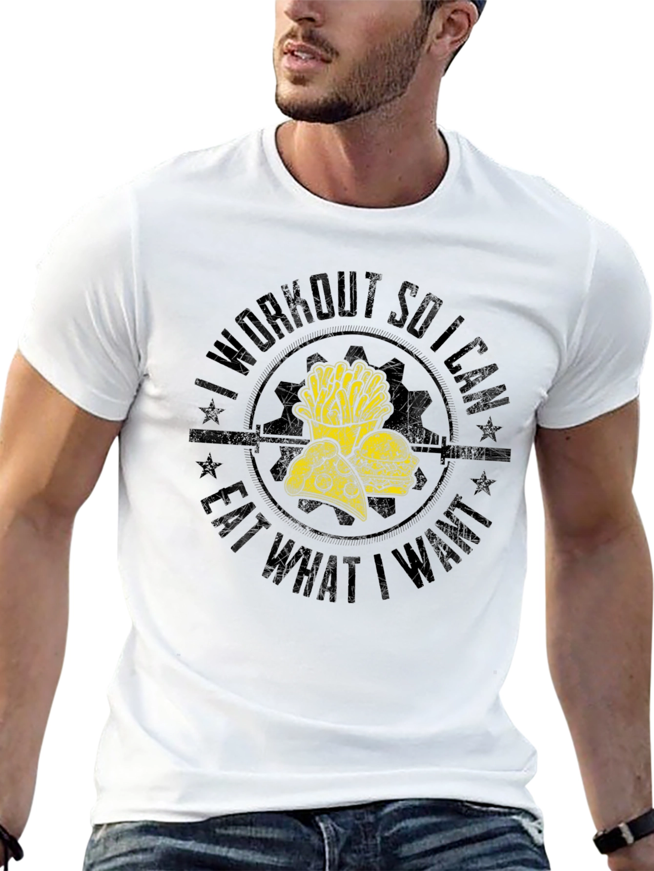 Workout for Food Black T-Shirt