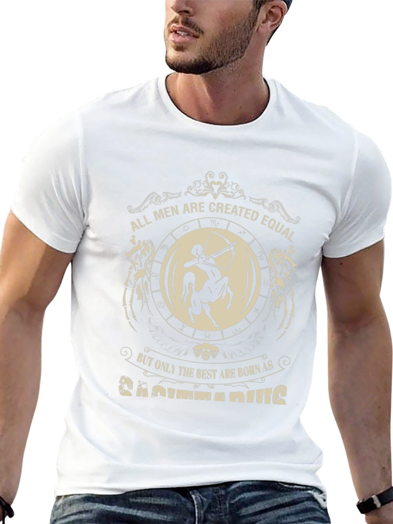 Sagittarius Zodiac T-Shirt - All Men Are Created Equal