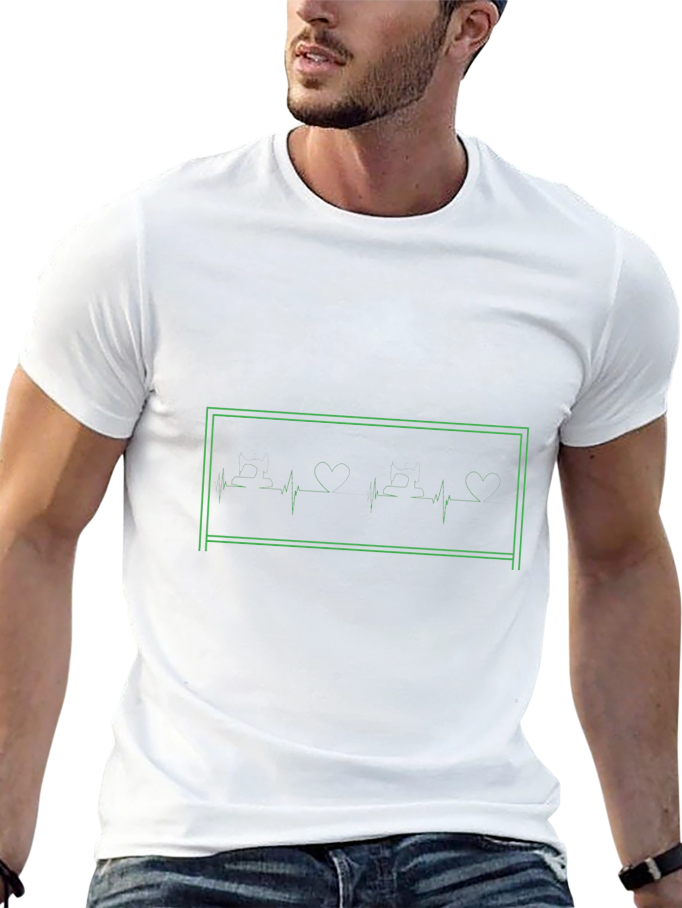 Heartbeat Love Graphic Tee - Black