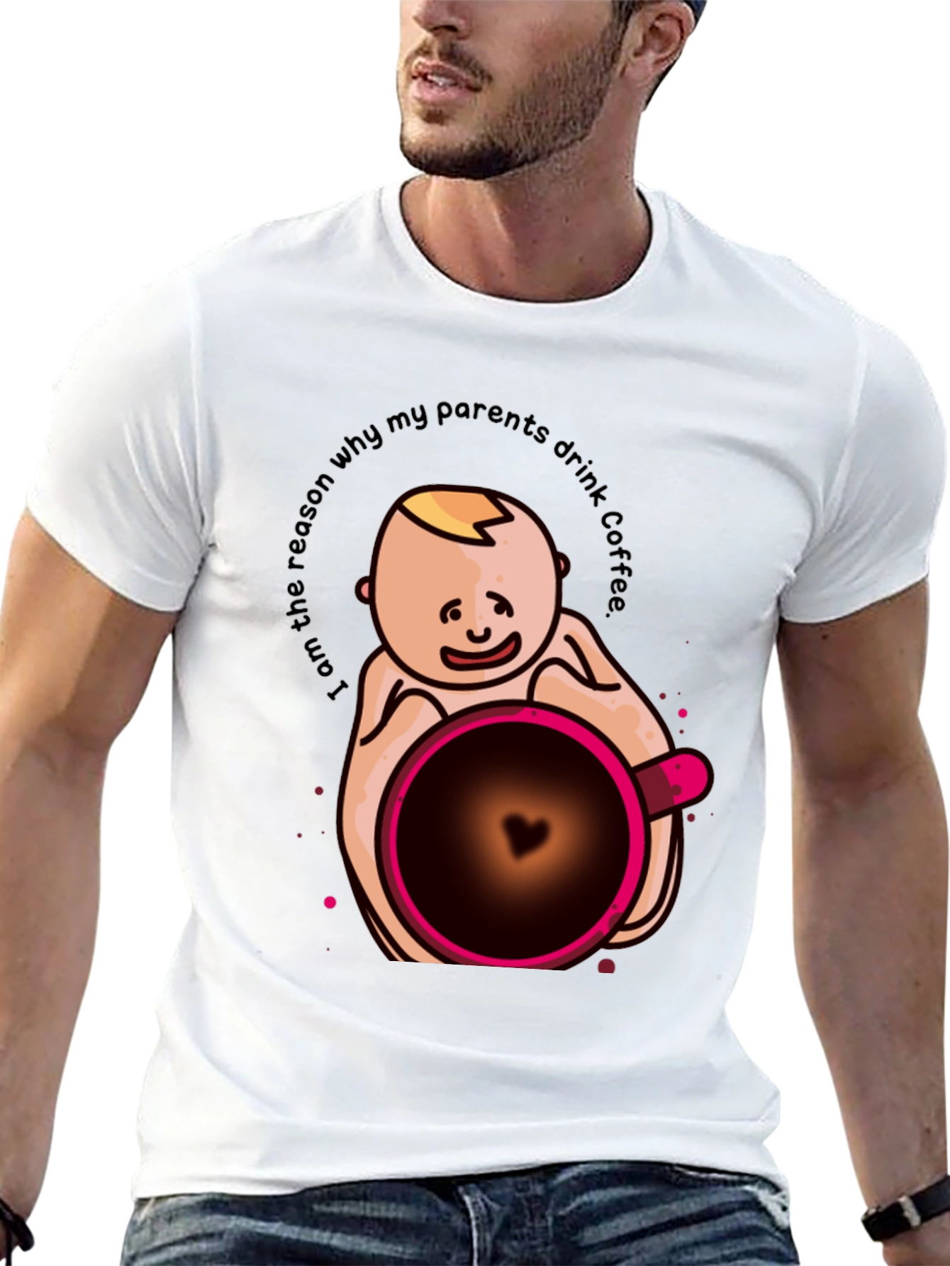 Funny Baby Coffee Graphic T-Shirt - Unisex