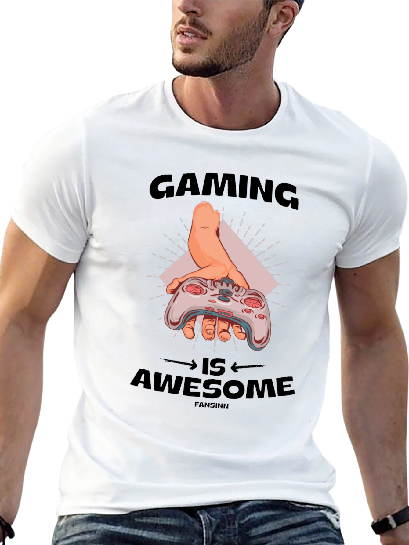 Gaming Is Awesome Black T-Shirt