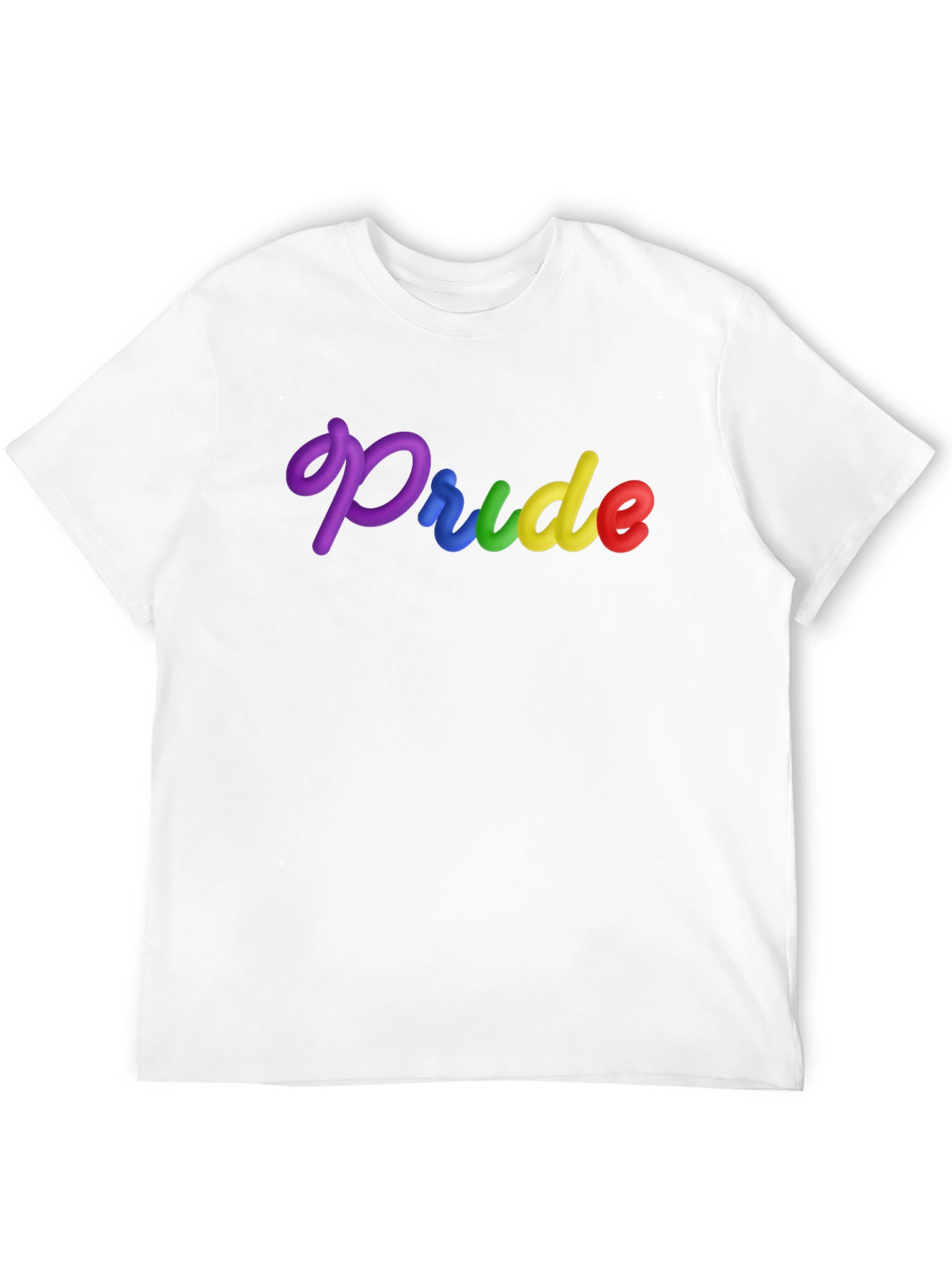 Pride Rainbow Text Black T-Shirt