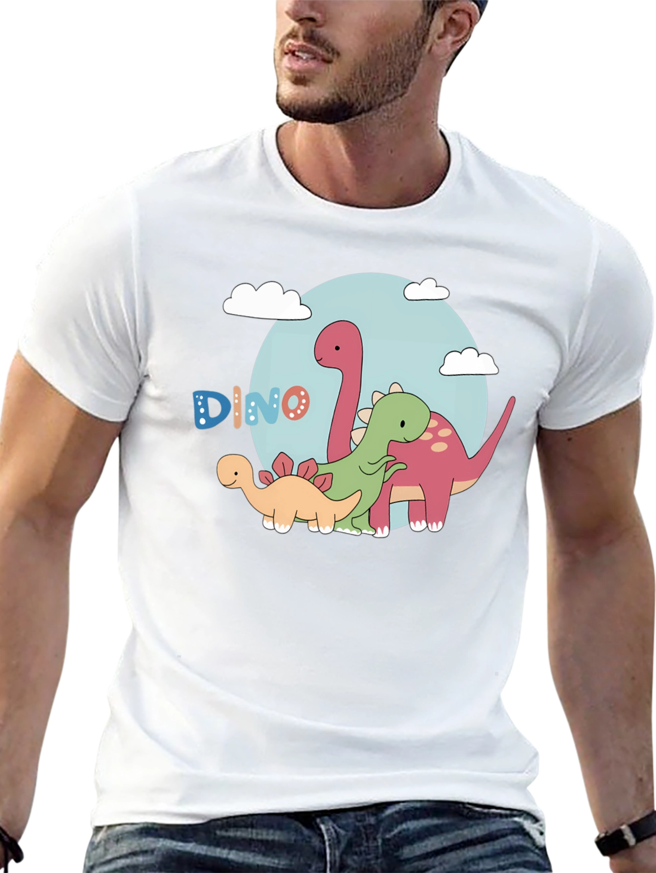 Dino T-Shirt - Cartoon Dinosaur Graphic Tee