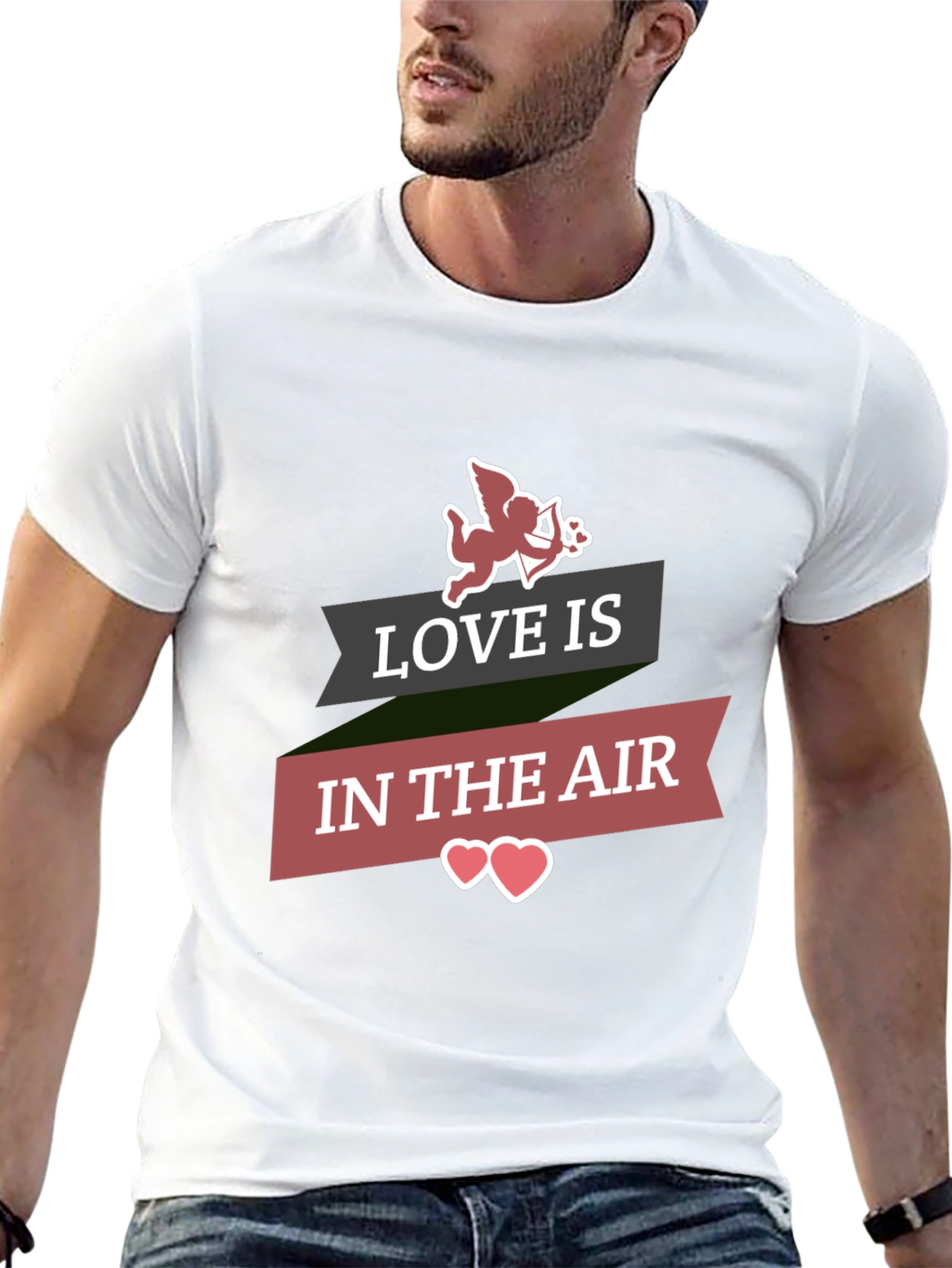 Love is in the Air Valentines Day Graphic T-Shirt
