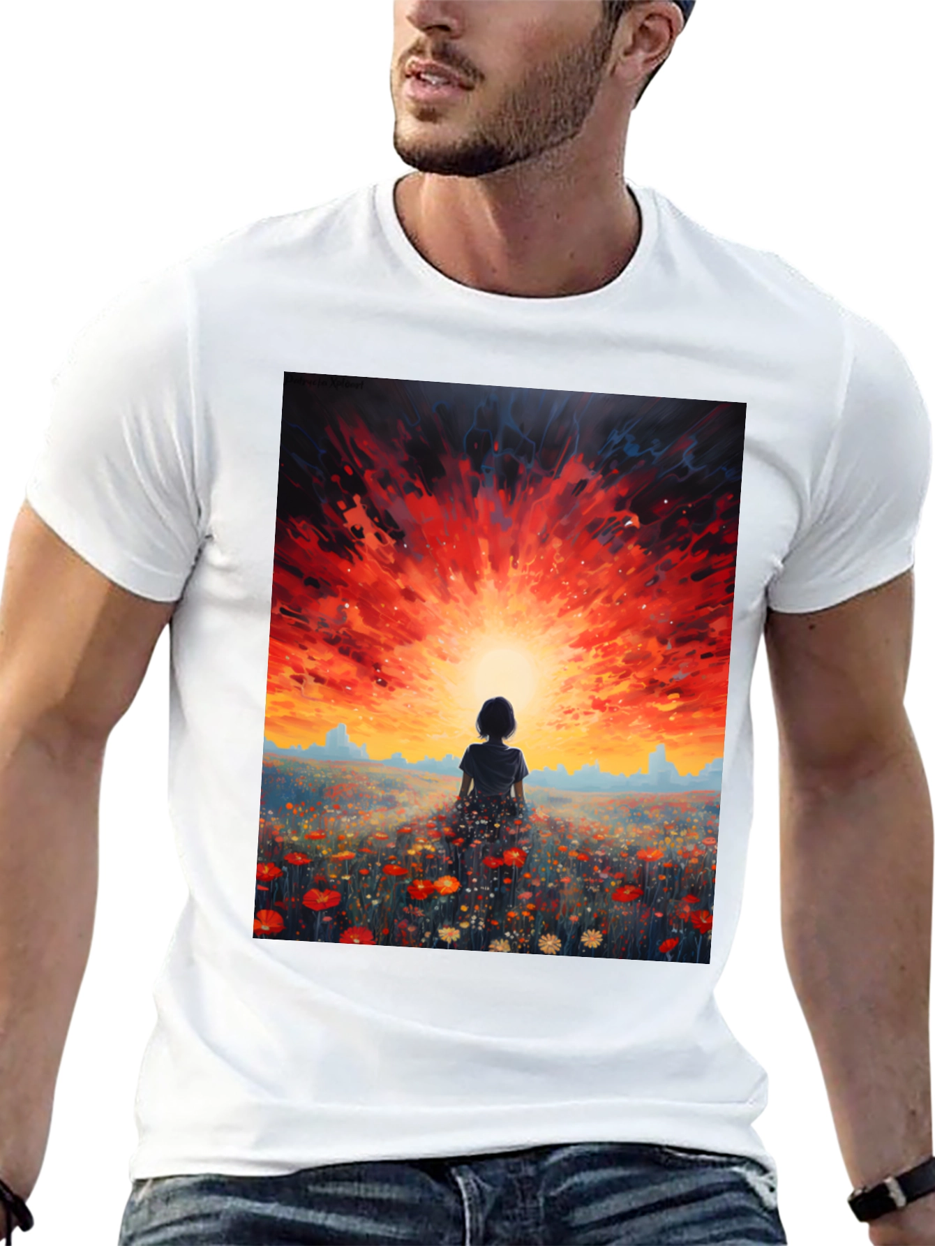 Sunset Silhouette Graphic Tee - Dreamy Comfort