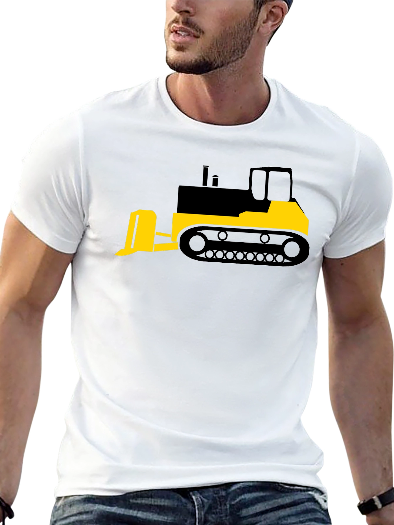Bulldozer Graphic Tee - Heavy Equipment Shirt