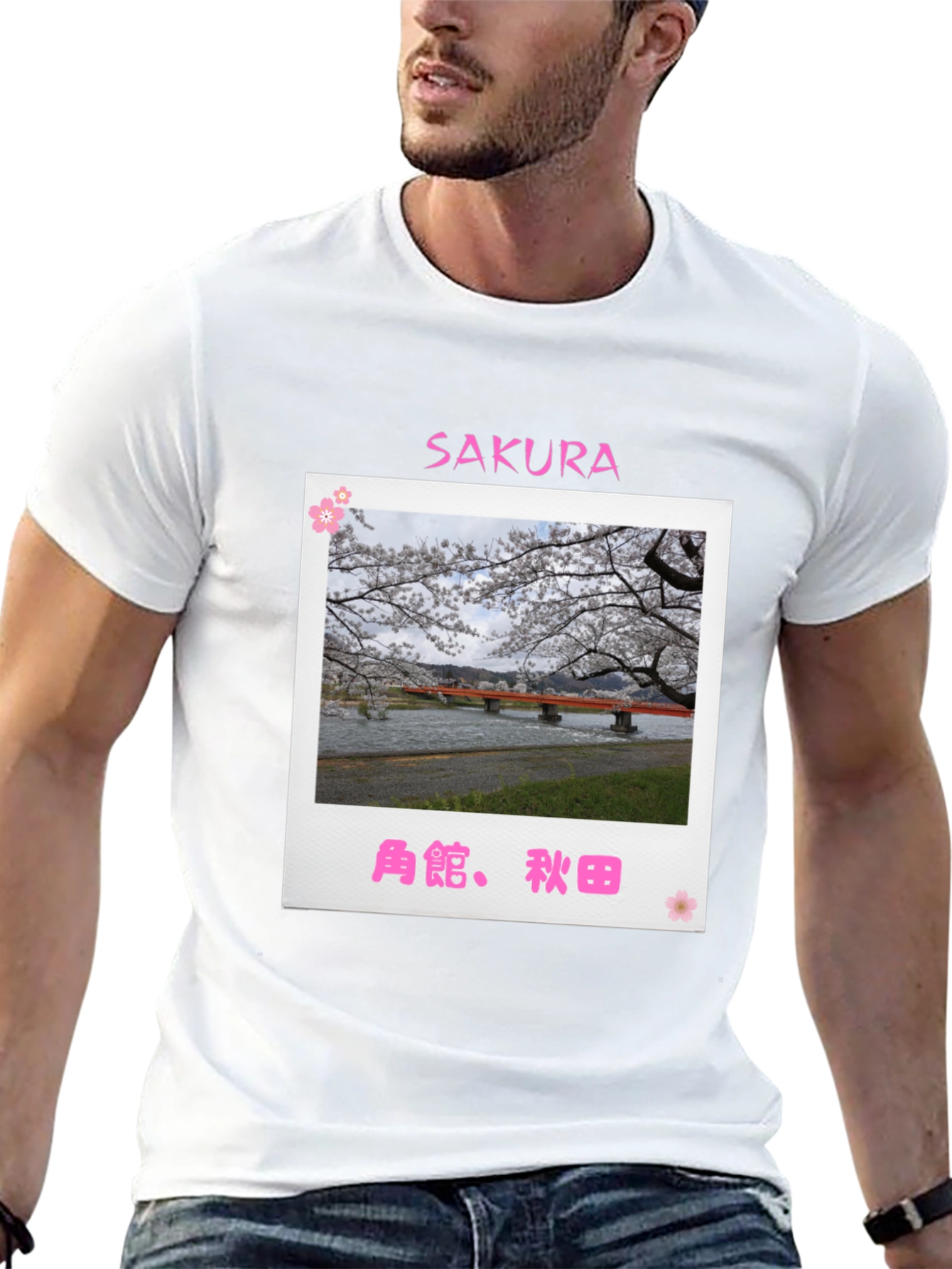 Sakura Bridge Black T-Shirt