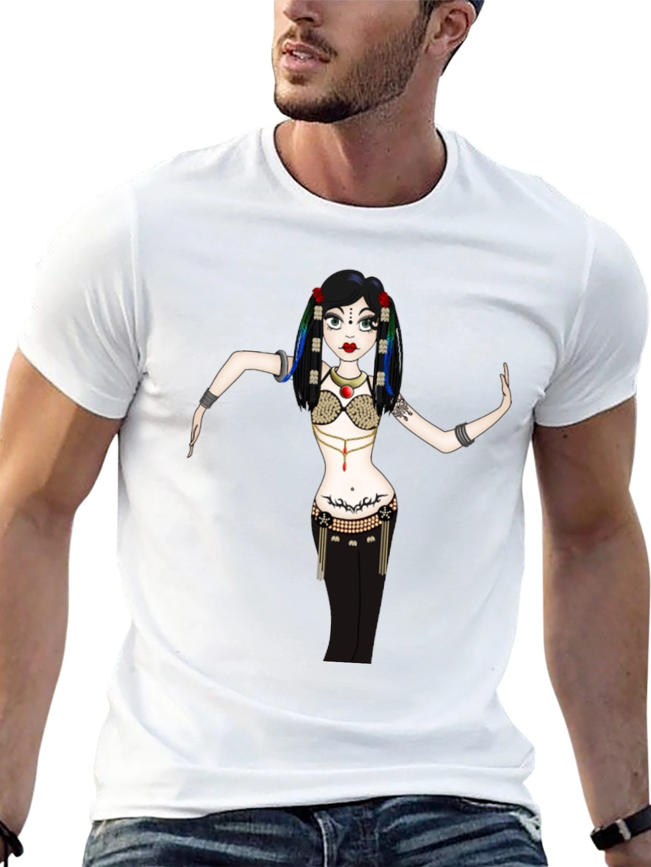 Belly Dancer Graphic Tee - Unique Design!