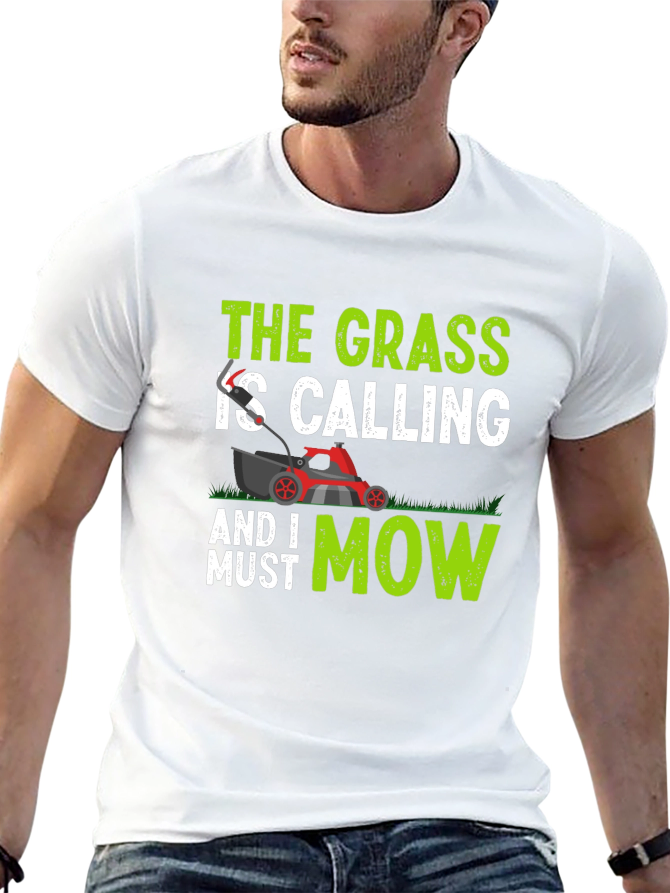 The Grass Is Calling T-Shirt - Lawn Mowing Tee