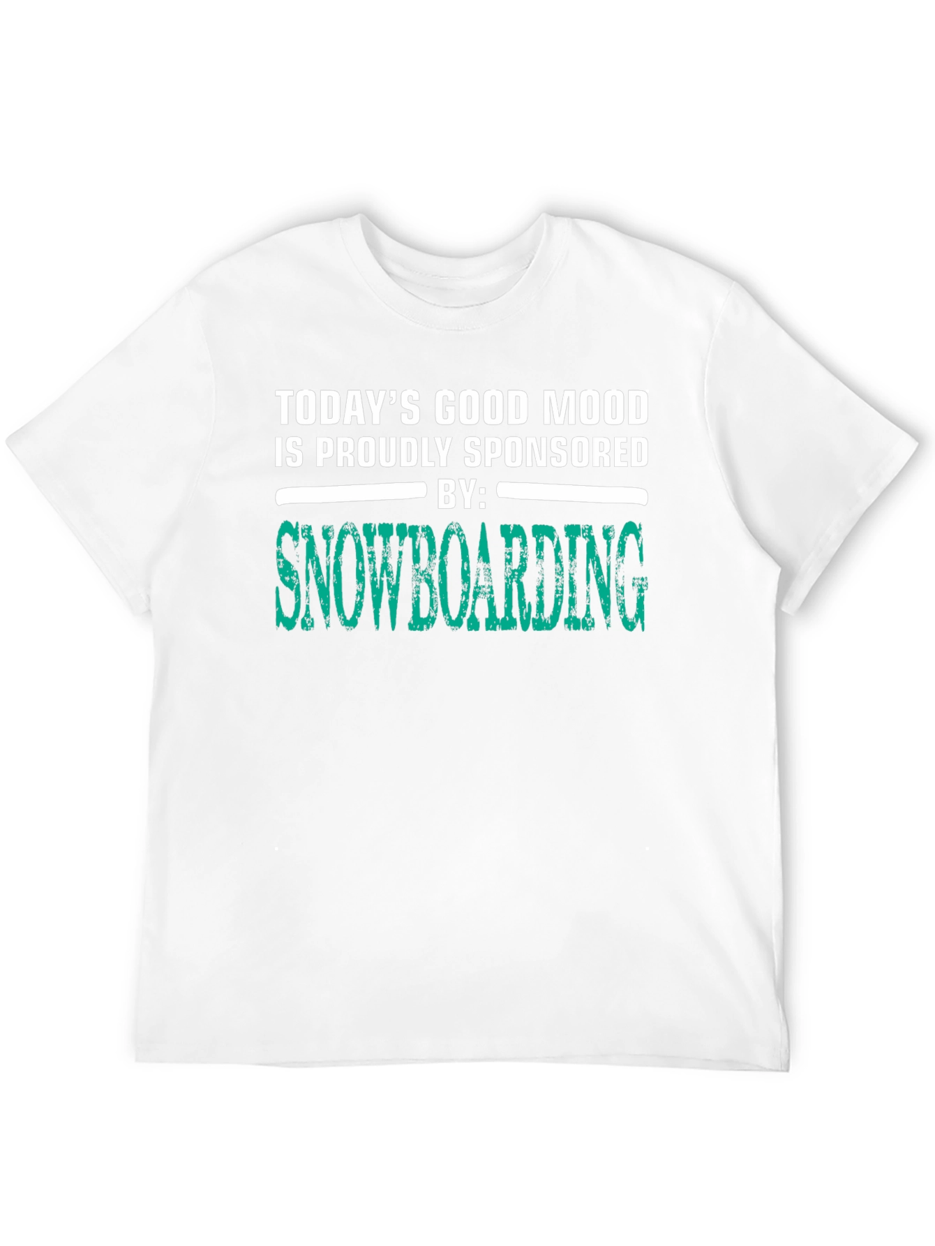 Funny Snowboarding T-Shirt - Sponsored by Snowboarding