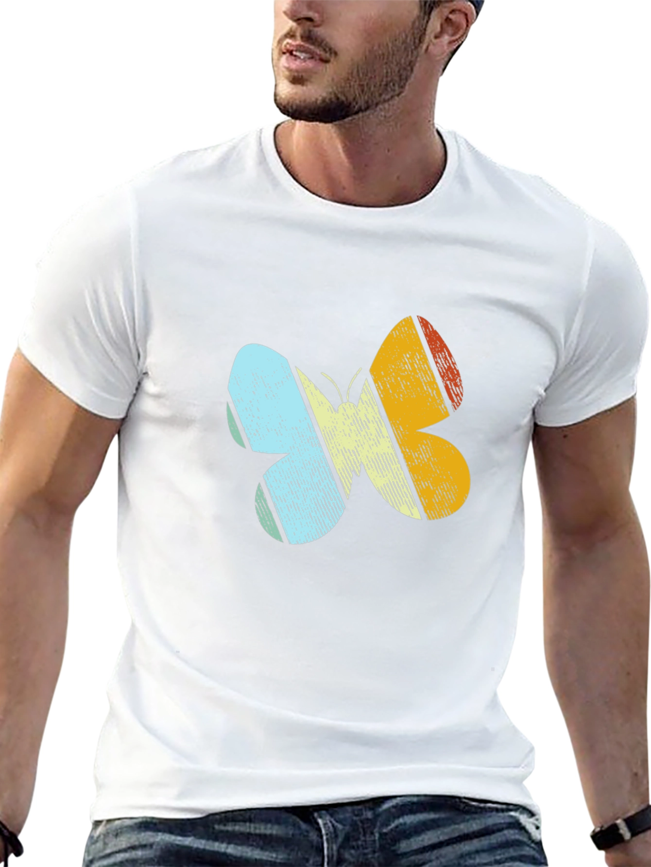 Retro Butterfly Graphic Tee - Stylish & Unique Design