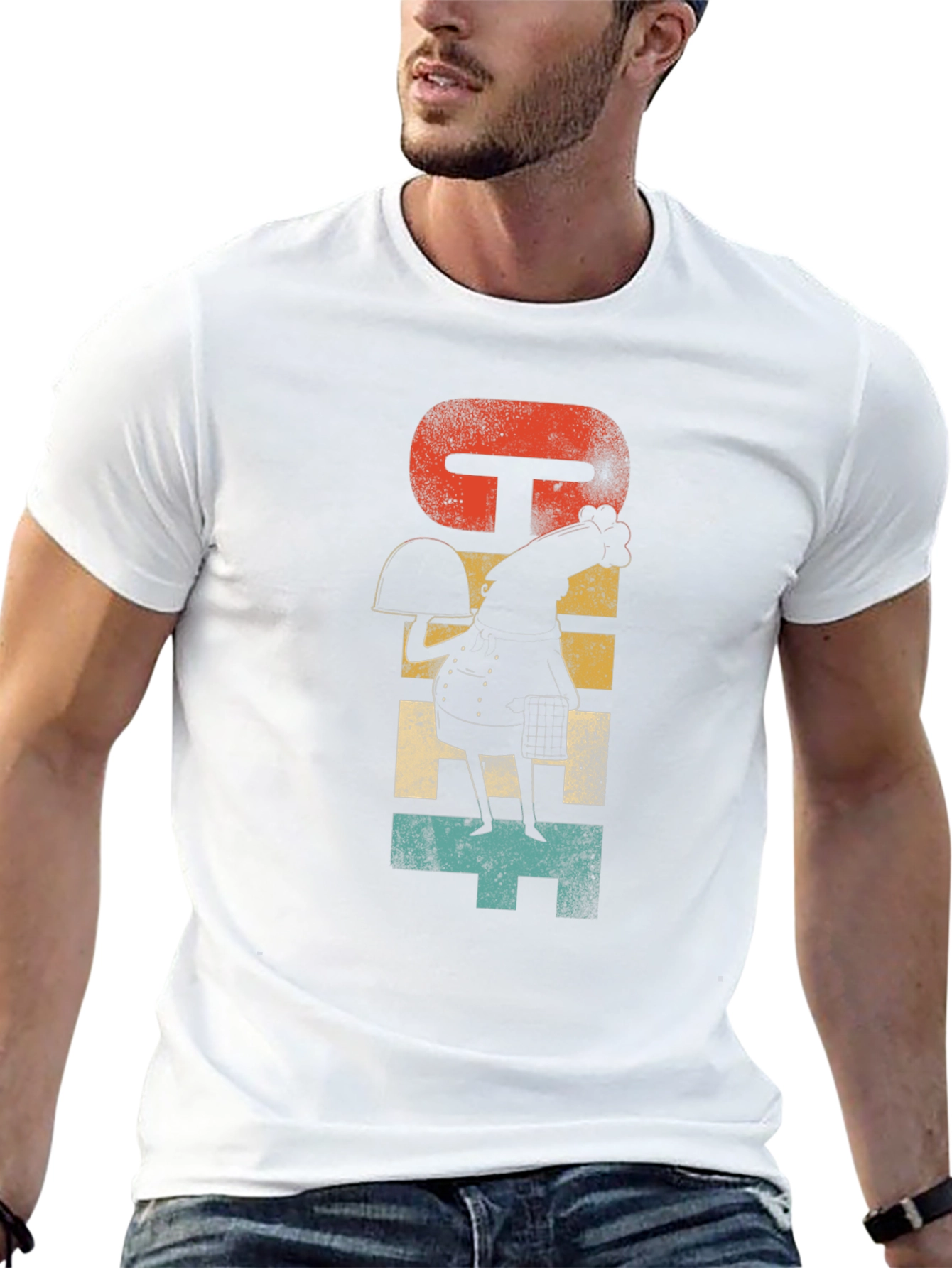 Chef Chicken T-Shirt - Funny Retro Style Graphic Tee