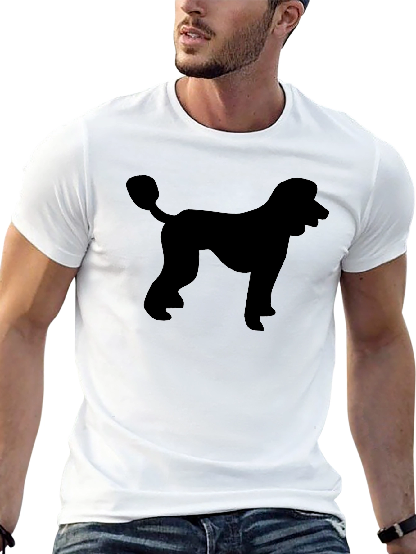 Poodle Silhouette Black T-Shirt
