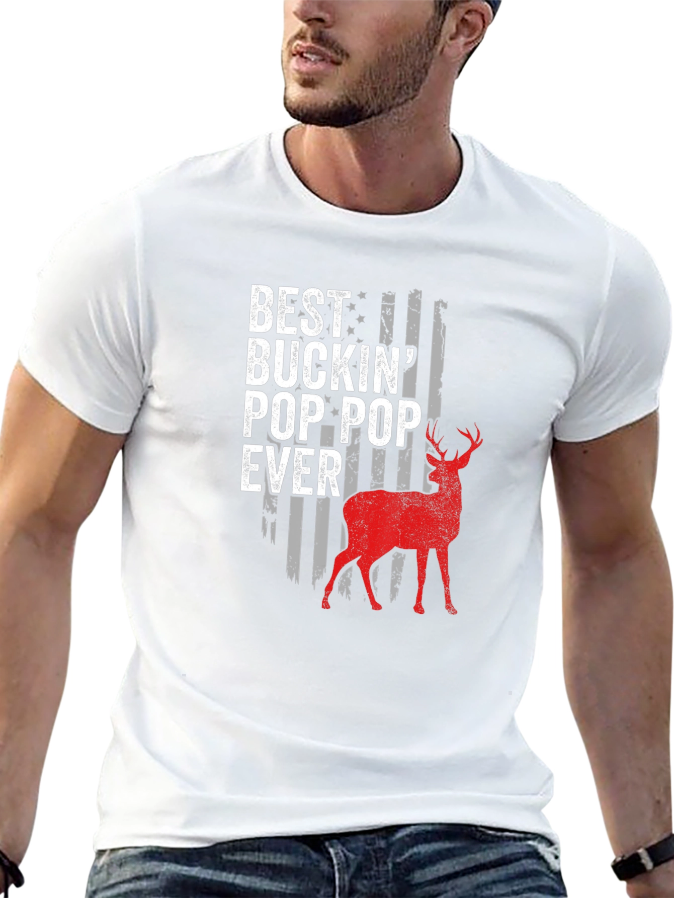 Best Buckin Pop-Pop Ever Black T-Shirt