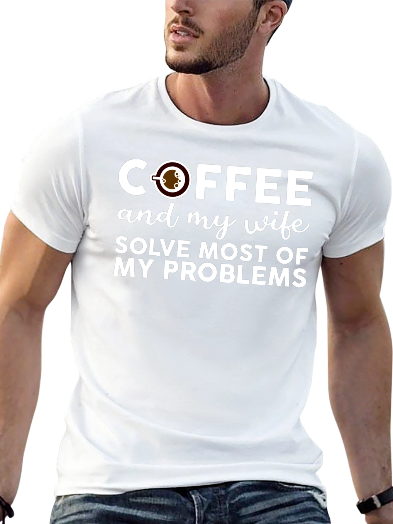 Coffee and My Wife Solve Problems T-Shirt