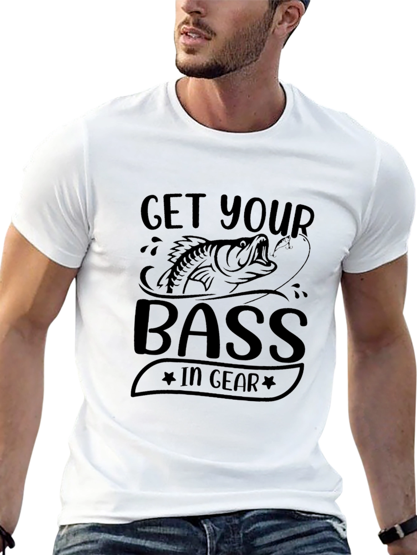 Get Your Bass in Gear Fishing T-Shirt