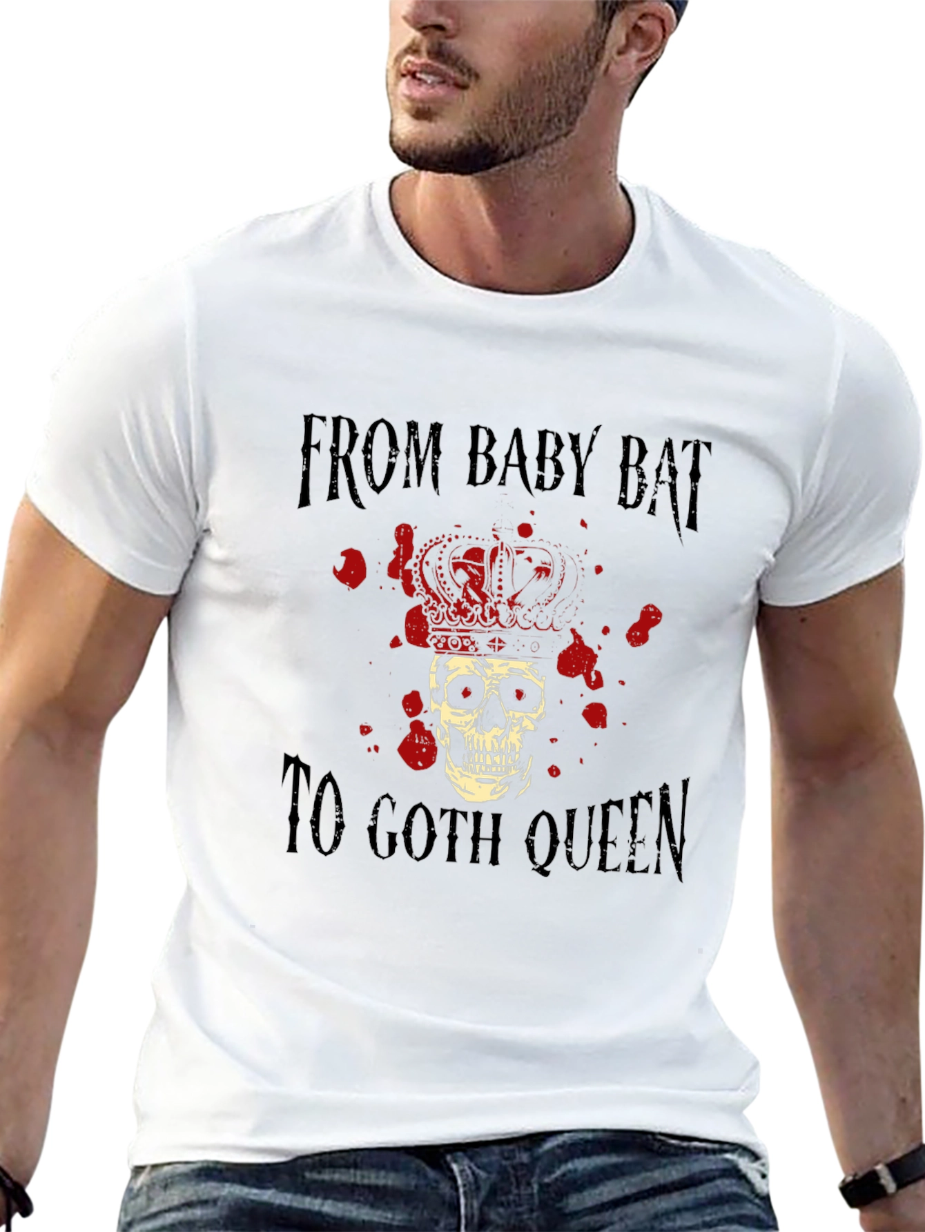 Goth Queen Graphic Tee - Skull & Crown