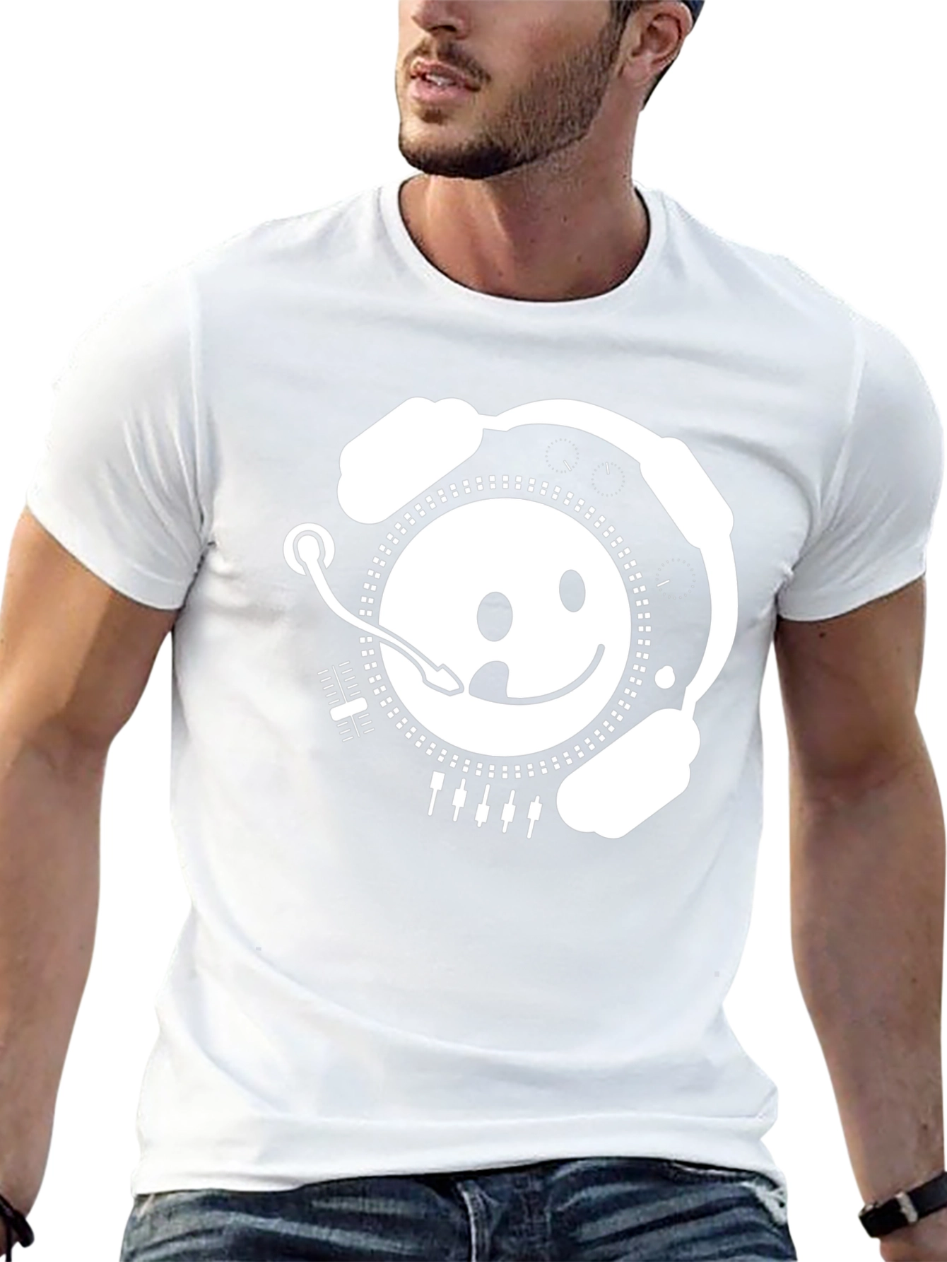 DJ Smiley Face Graphic Tee
