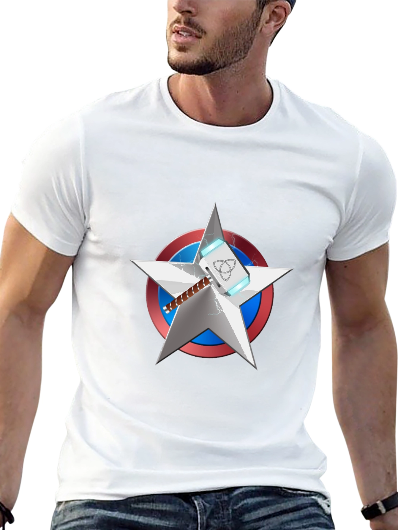 Superhero Mashup T-Shirt - Captain America & Thor