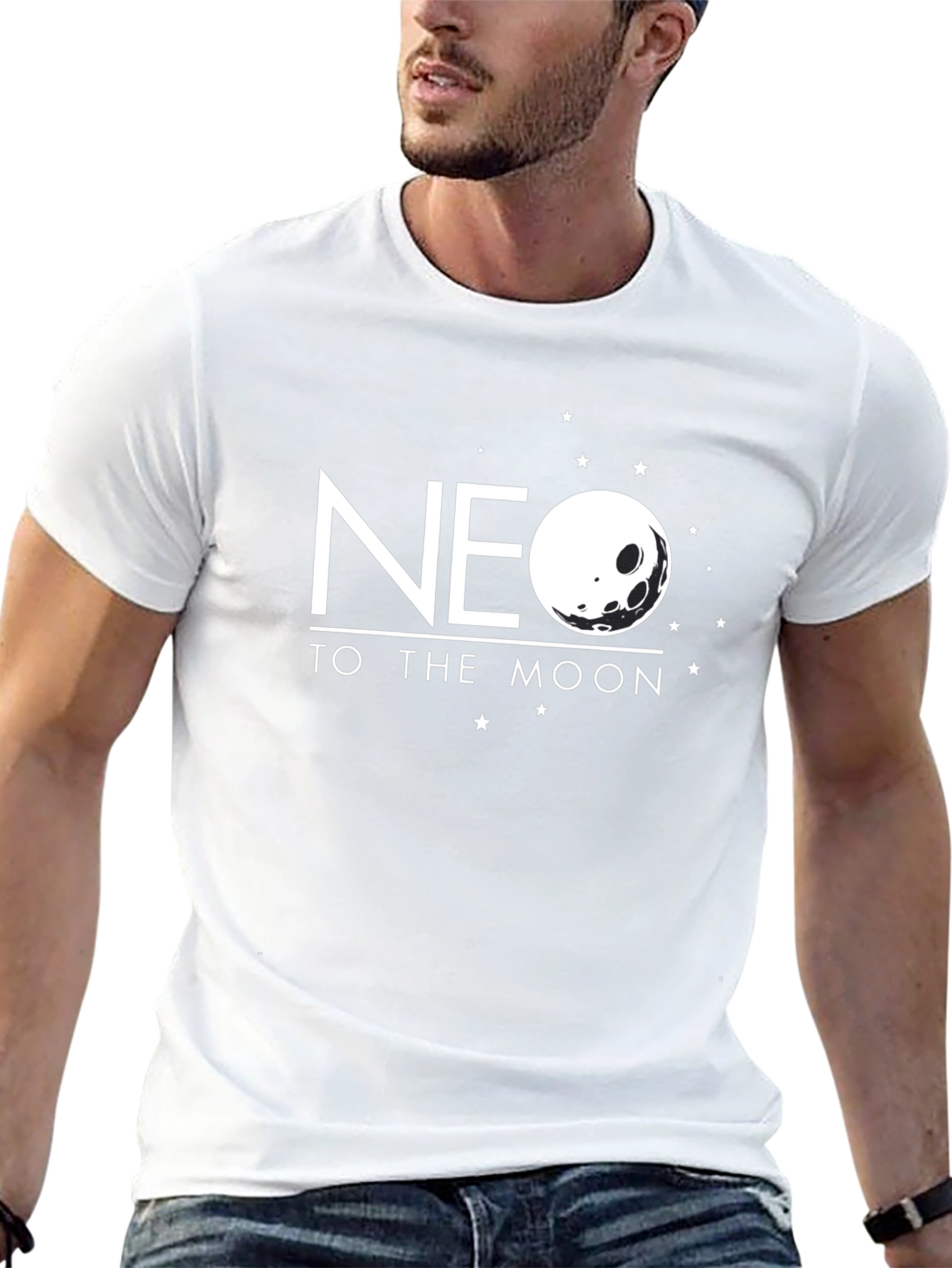 NEO To The Moon Black Graphic Tee