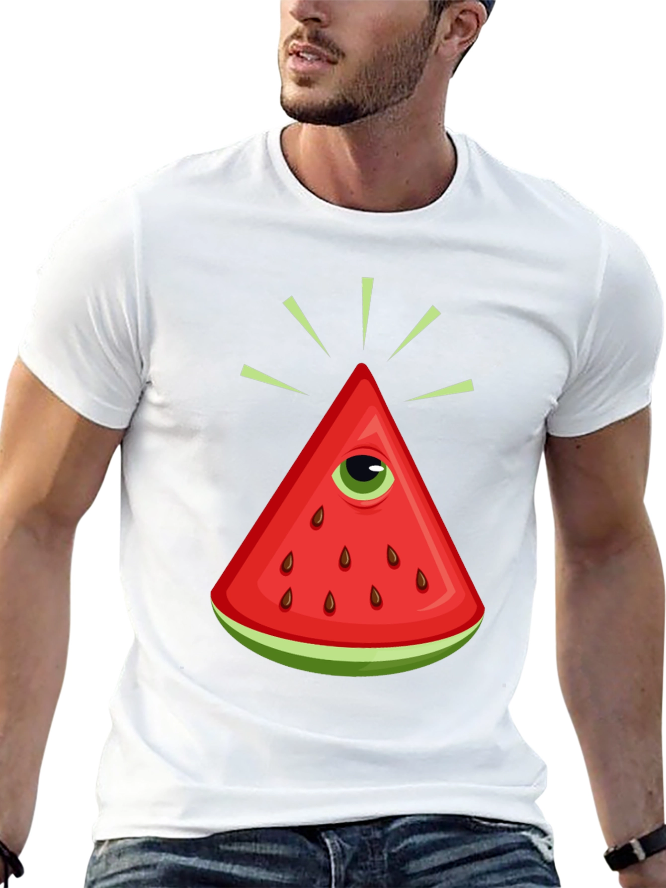 Watermelon Eye Graphic Tee - Unique Design