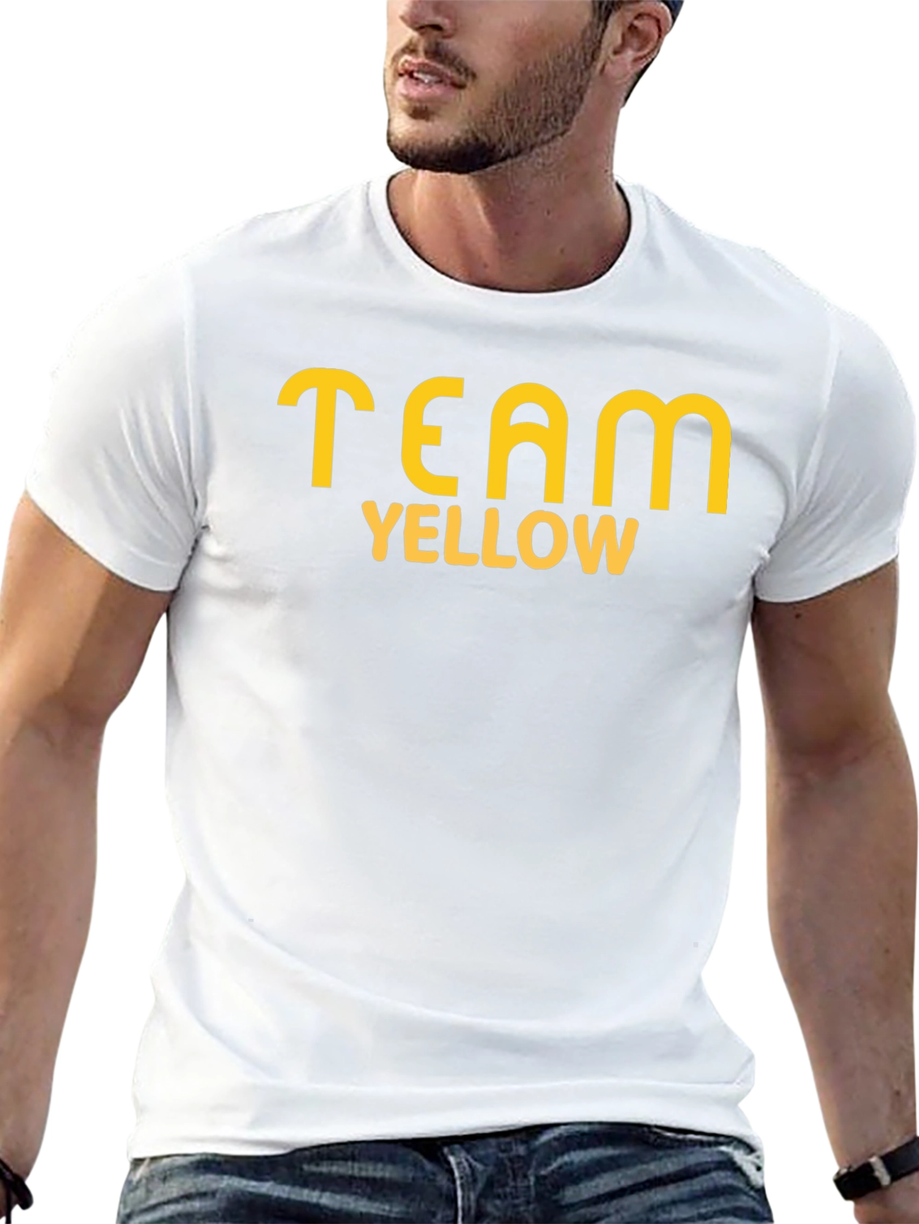 Team Yellow Graphic T-Shirt - Casual Cotton Tee