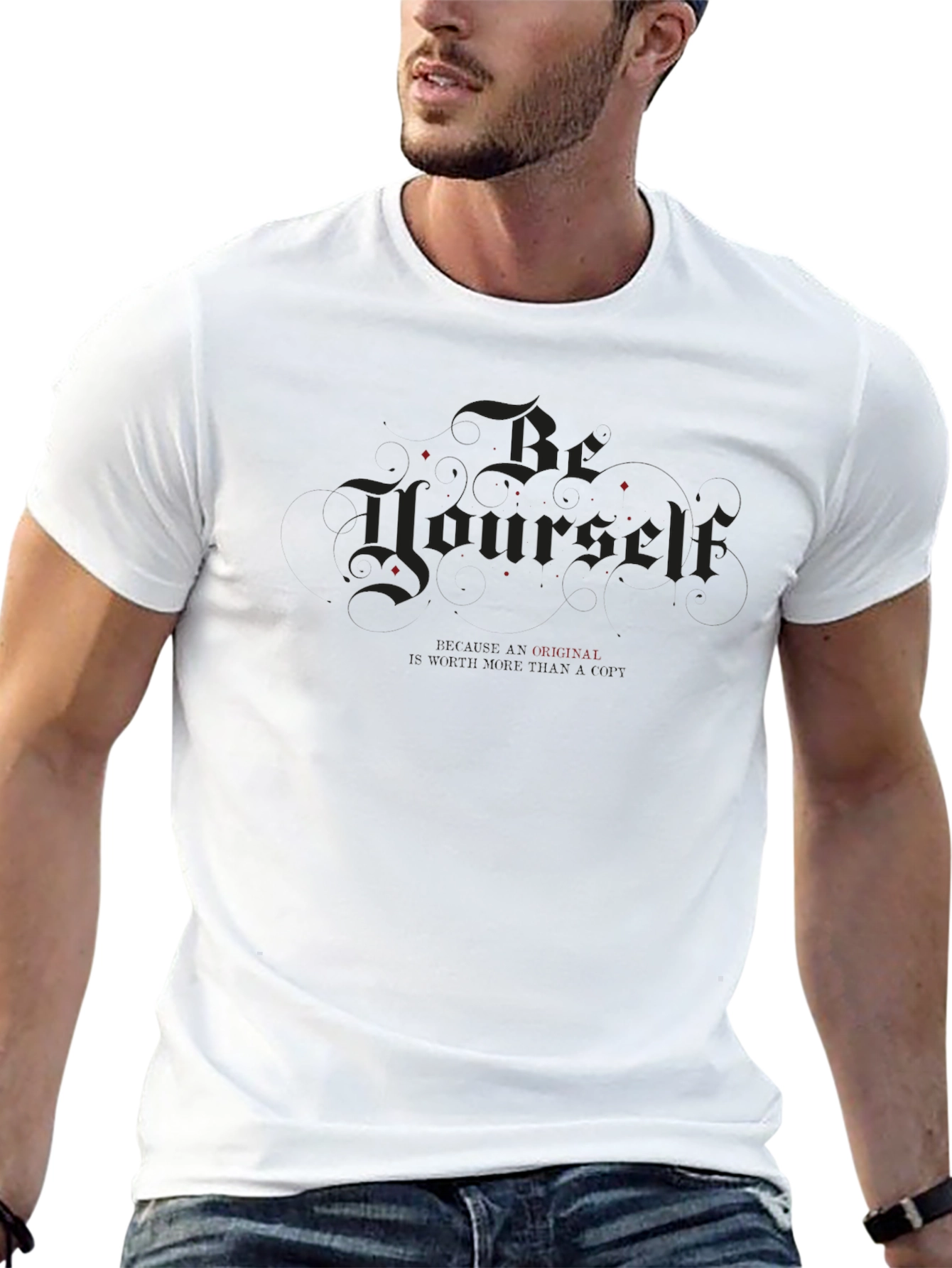 Be Yourself Black Graphic T-Shirt