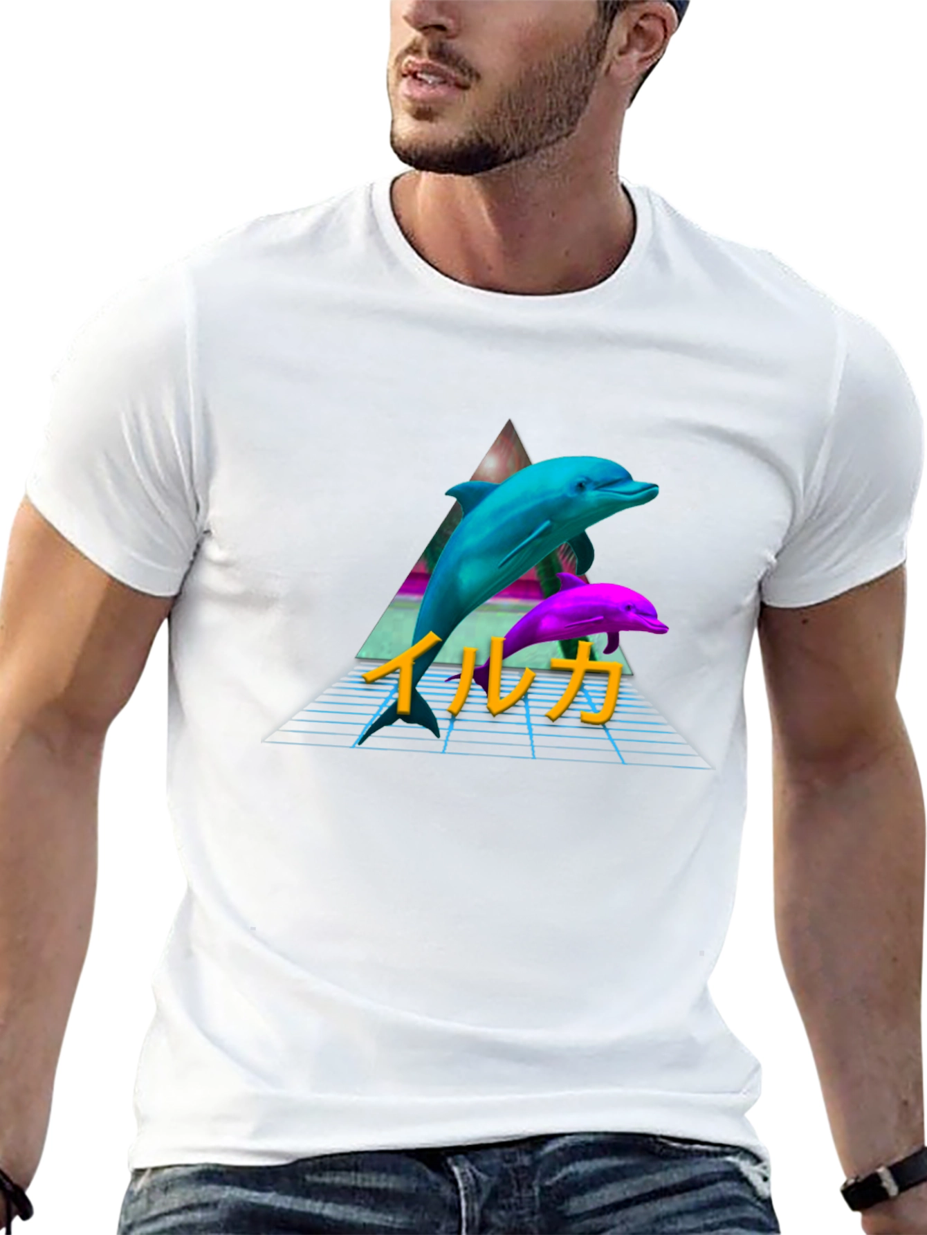 Retro Dolphin T-Shirt Vaporwave Aesthetic Tee