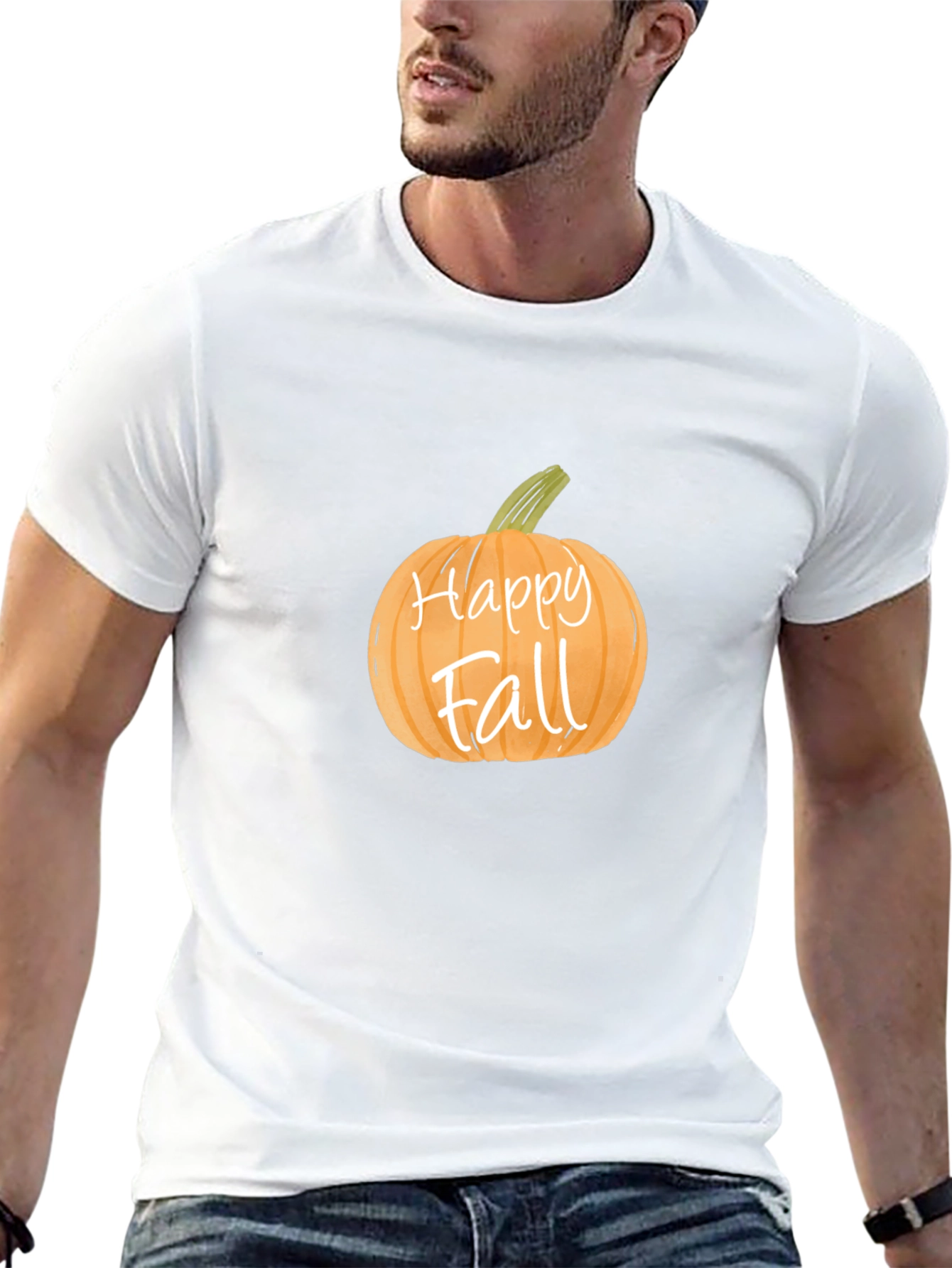 Happy Fall Pumpkin T-Shirt - Autumn Season Tee