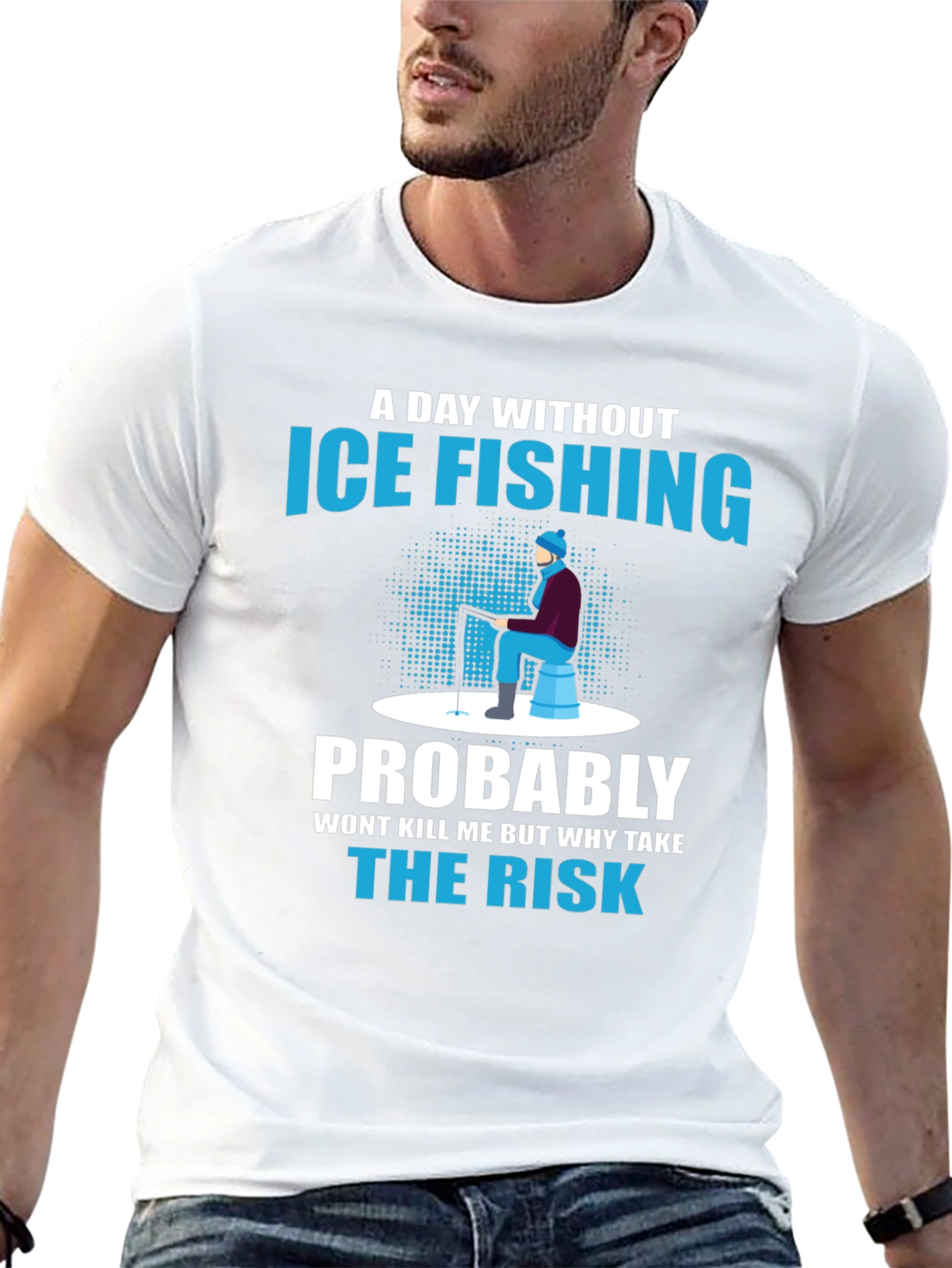 Ice Fishing Graphic T-Shirt